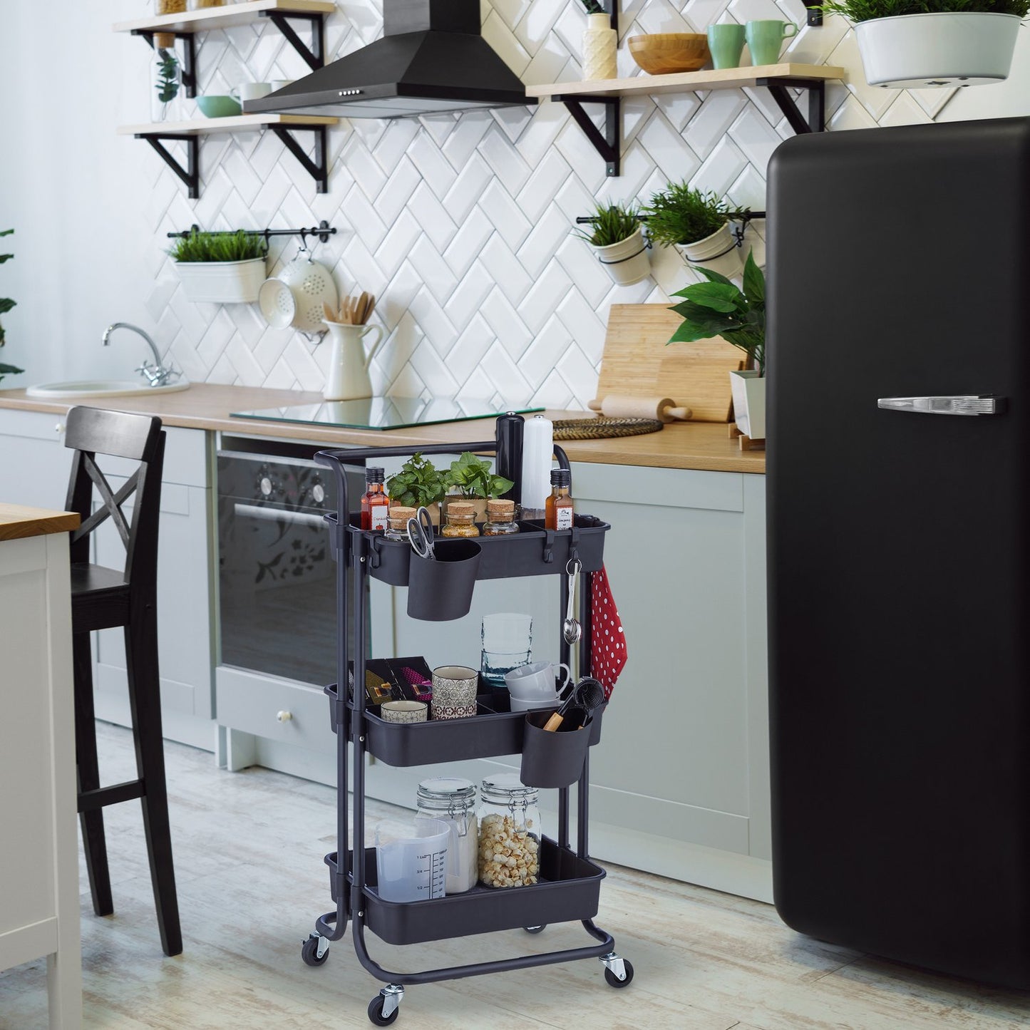 Trolley with 3 shelves