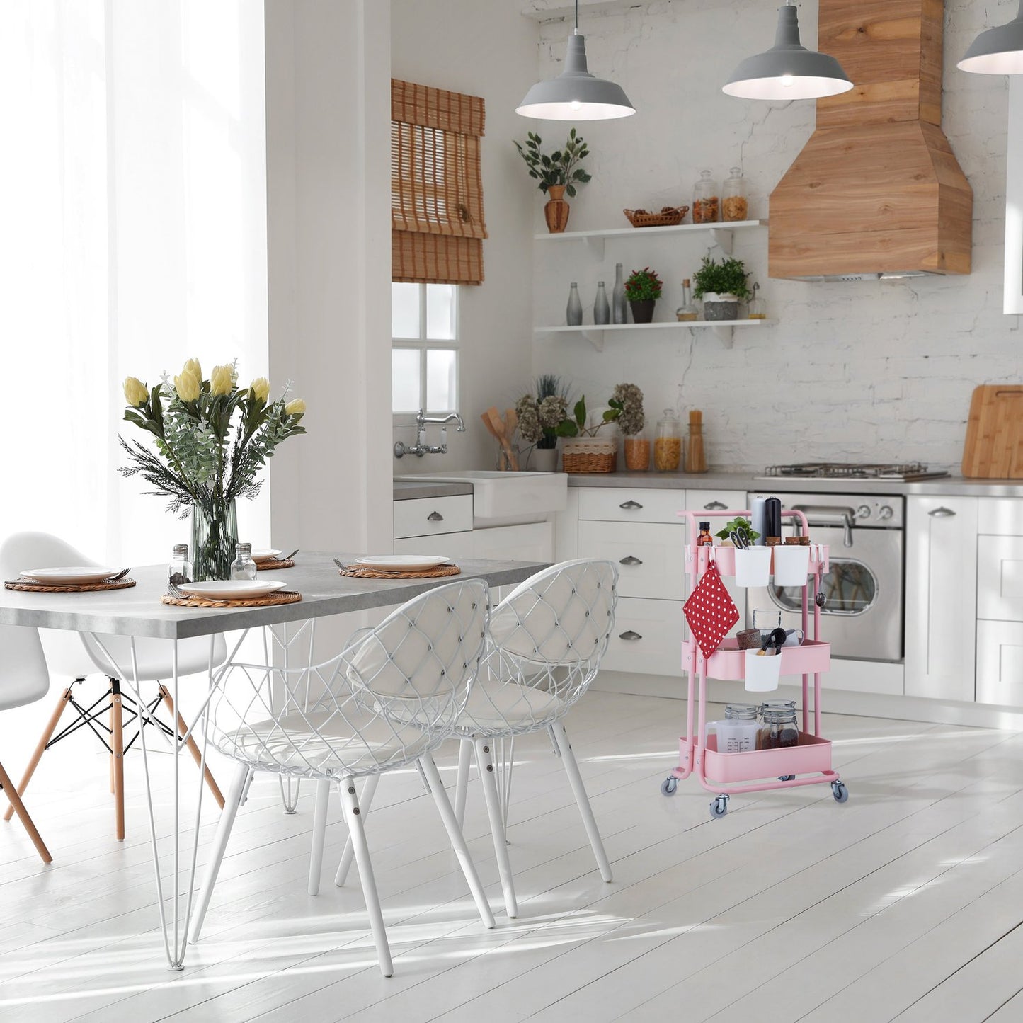 Trolley with 3 shelves