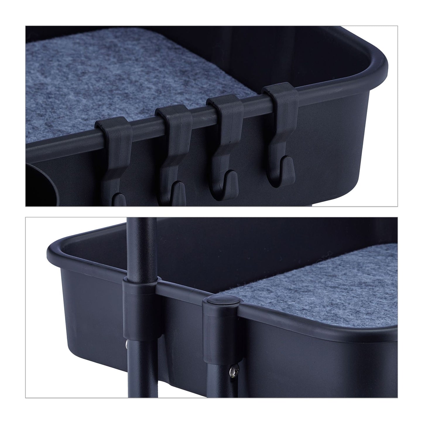 Trolley with 3 shelves