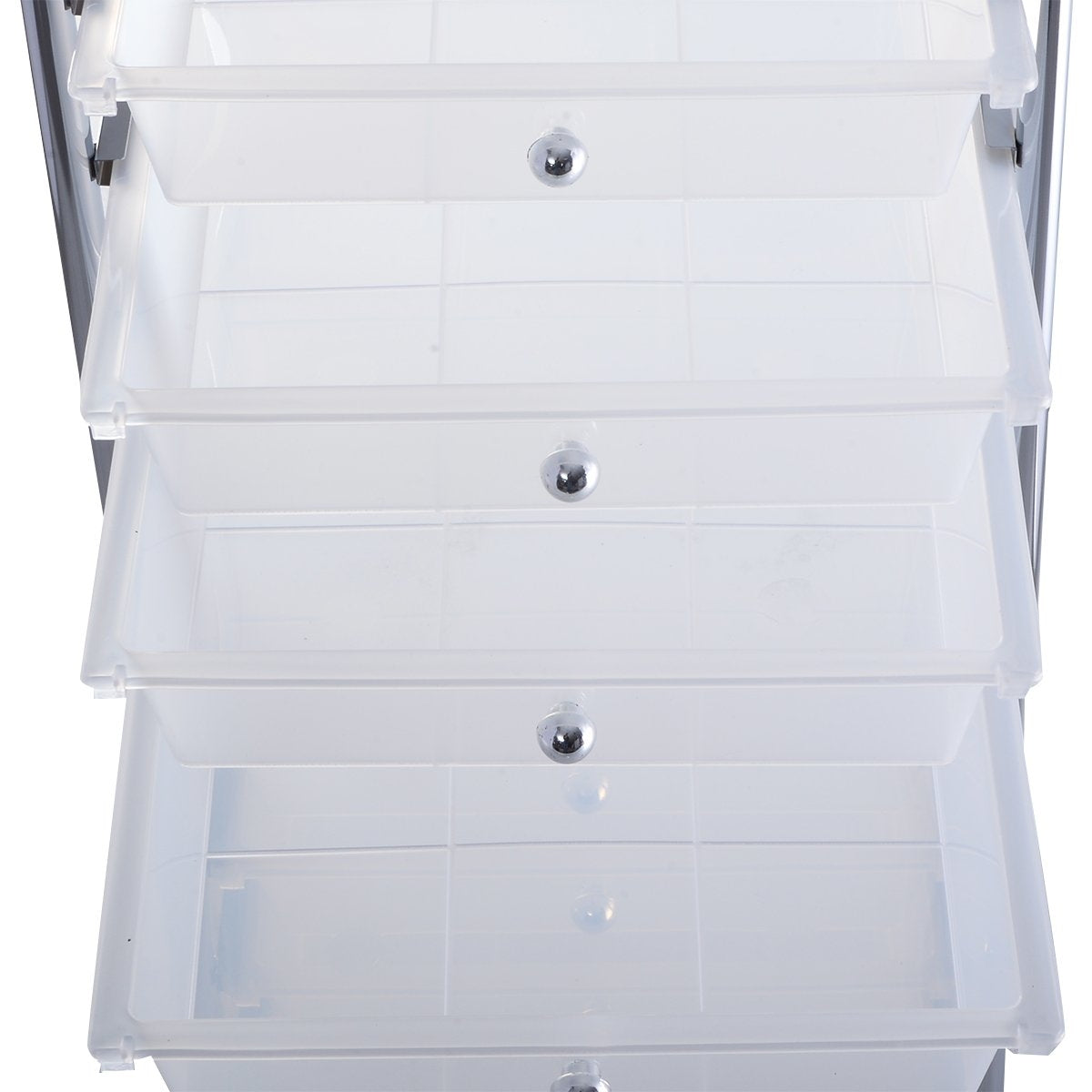 Trolley with drawers Roll container bathroom trolley bathroom trolley with 10 stackable drawers-transparent