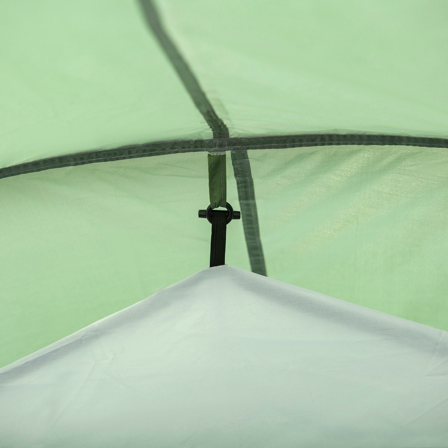 Tunnel camping tent, 2-3 people, waterproof, dark green
