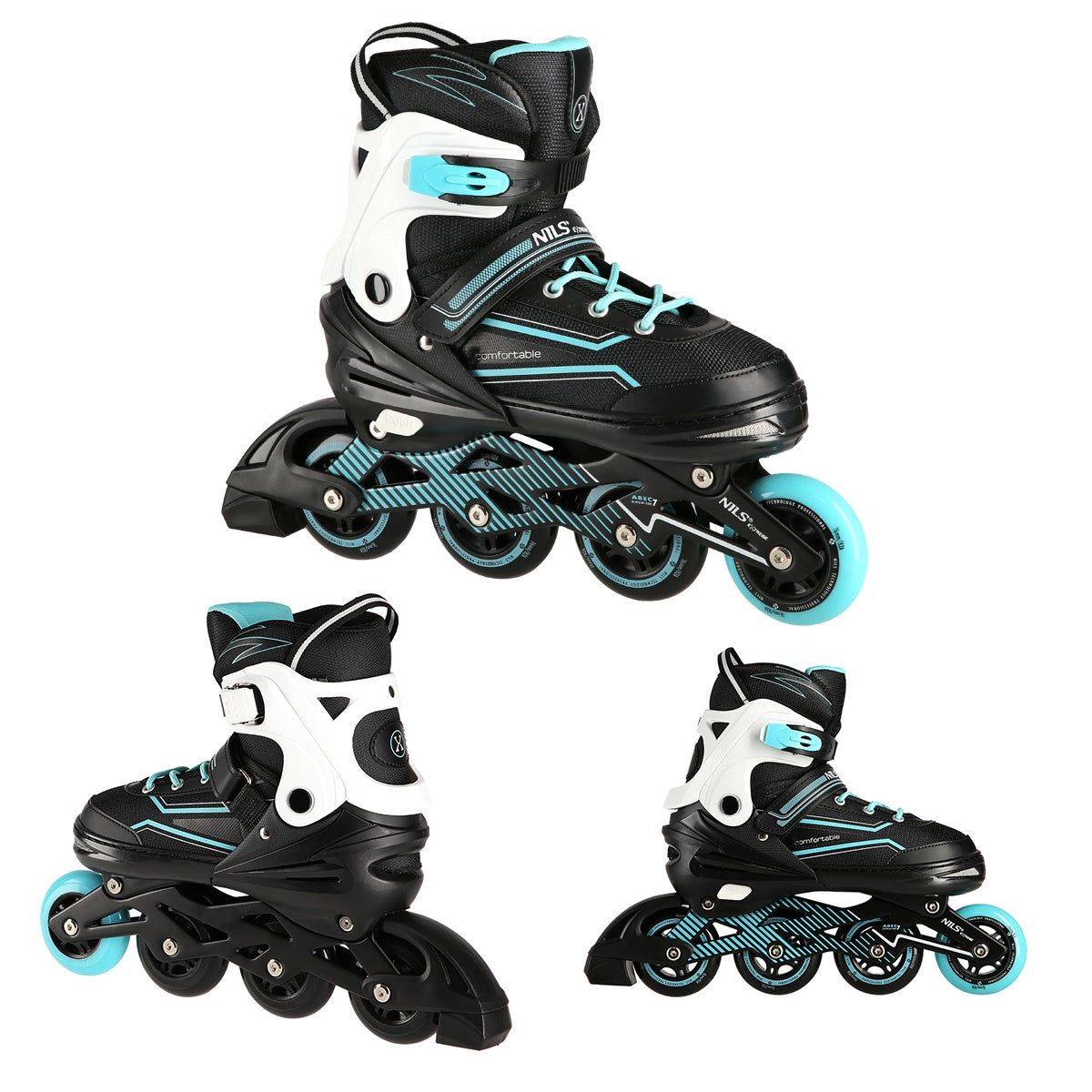 Turquoise In-Line Skates, Size L (39-42)