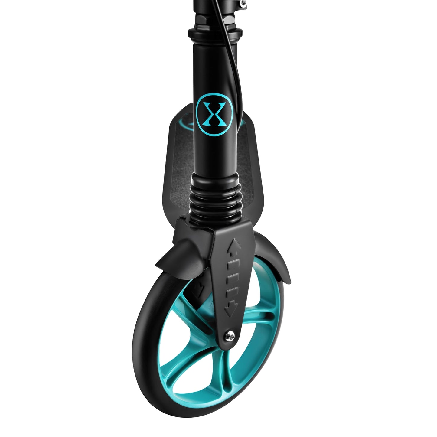 Turquoise Kick Scooter, Adjustable Height, Foldable Design
