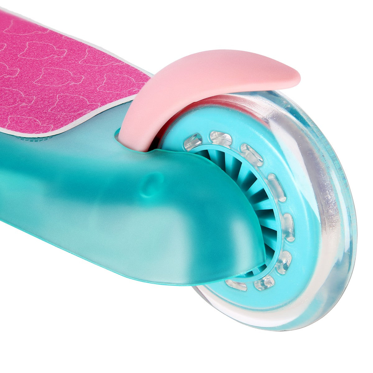 Turquoise Kick Scooter, Lightweight, Foldable Design
