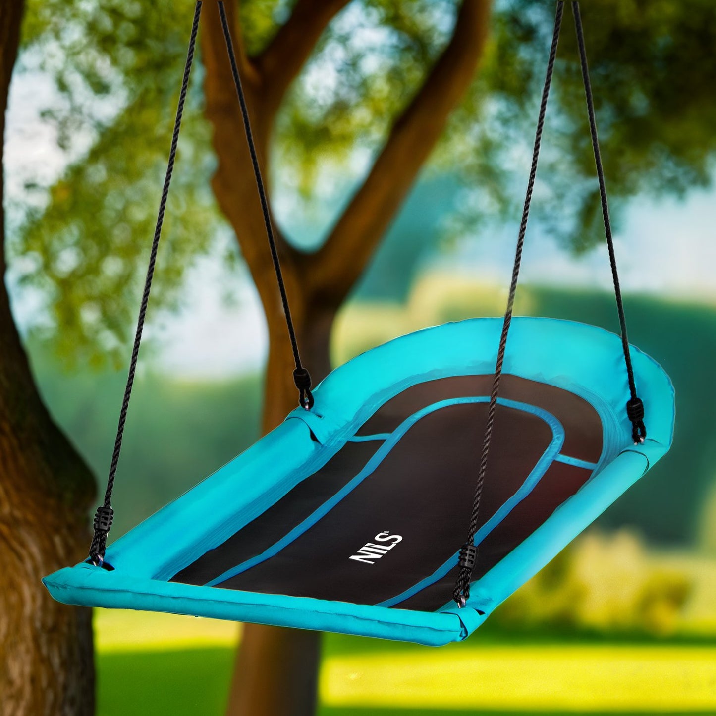 Turquoise Saucer Swing, Outdoor Hanging Seat