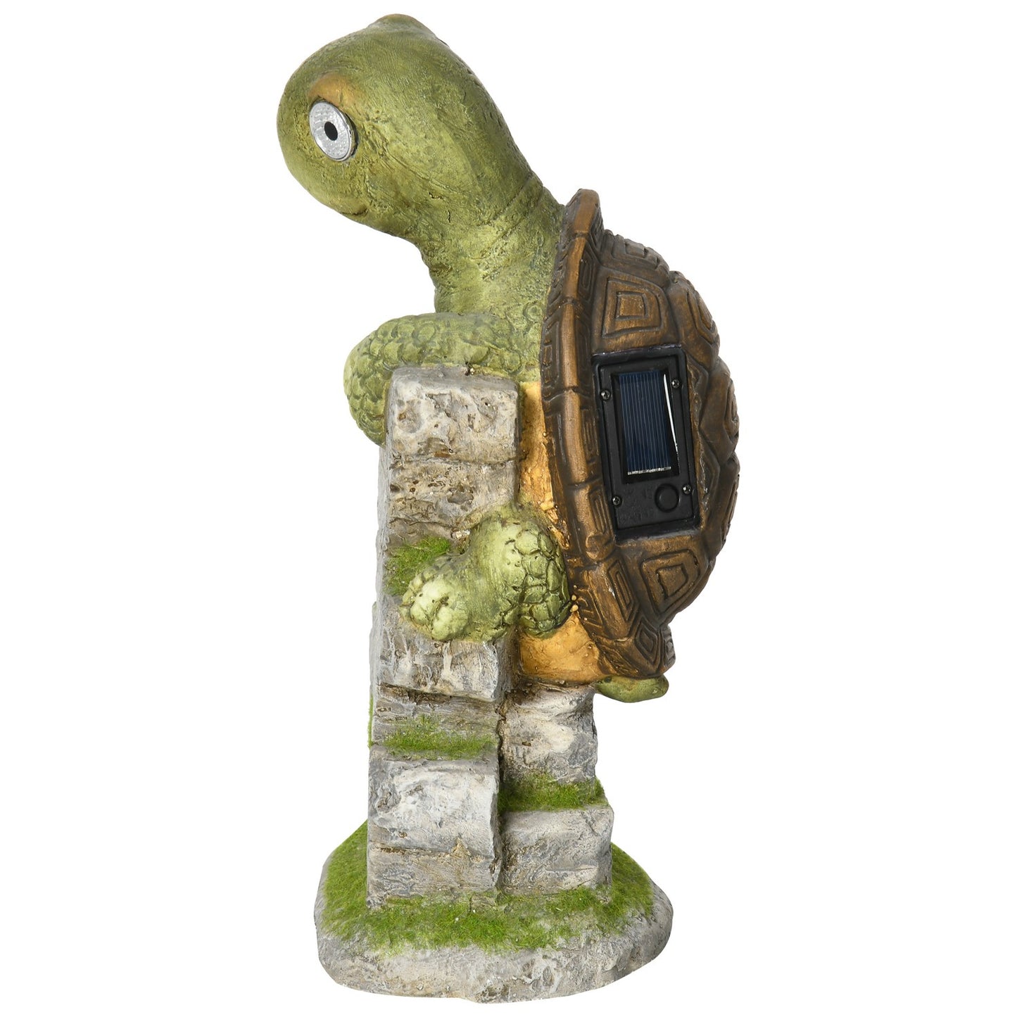Turtle Garden Sculpture with LED Solar Light, 14.5""