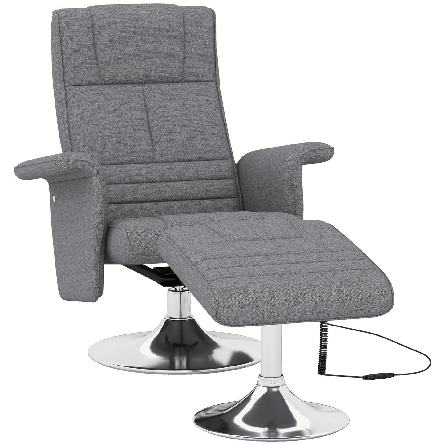 Electric recliner & footstool with vibration massage