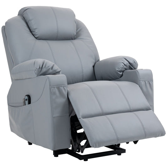 Electric recliner with massage, cup holder & pocket