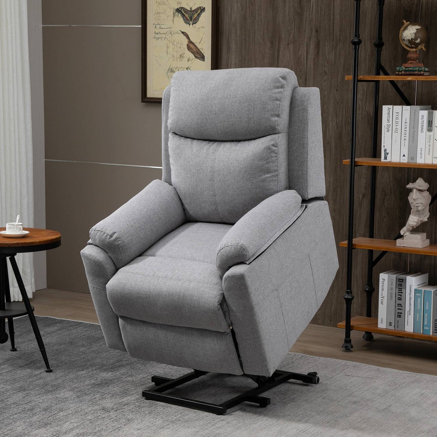Electric recliner - standing aid, 1 motor, grey