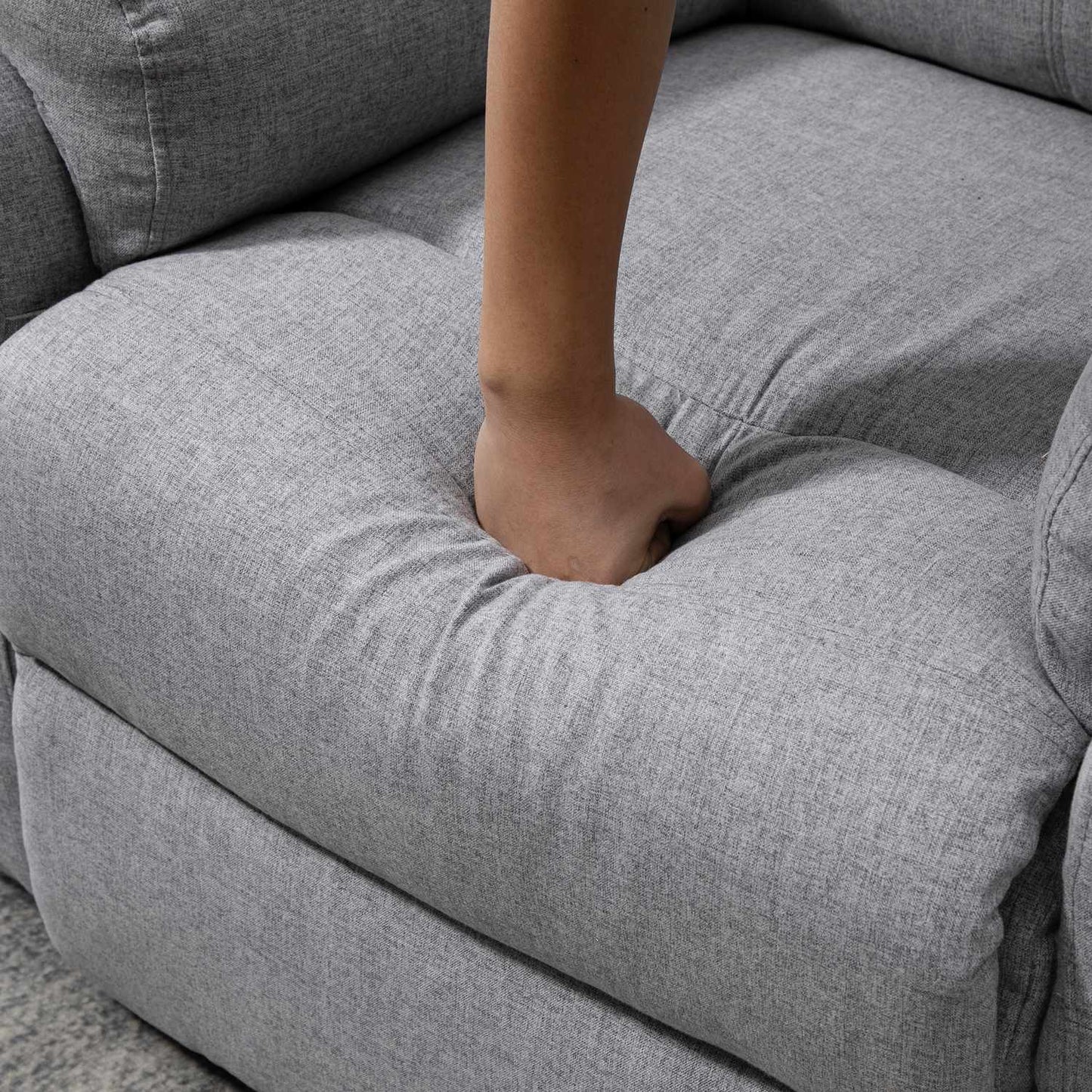 Electric recliner - standing aid, 1 motor, grey