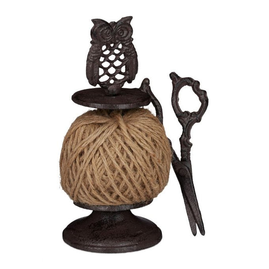 Twine Roll Holder Owl Cast Iron