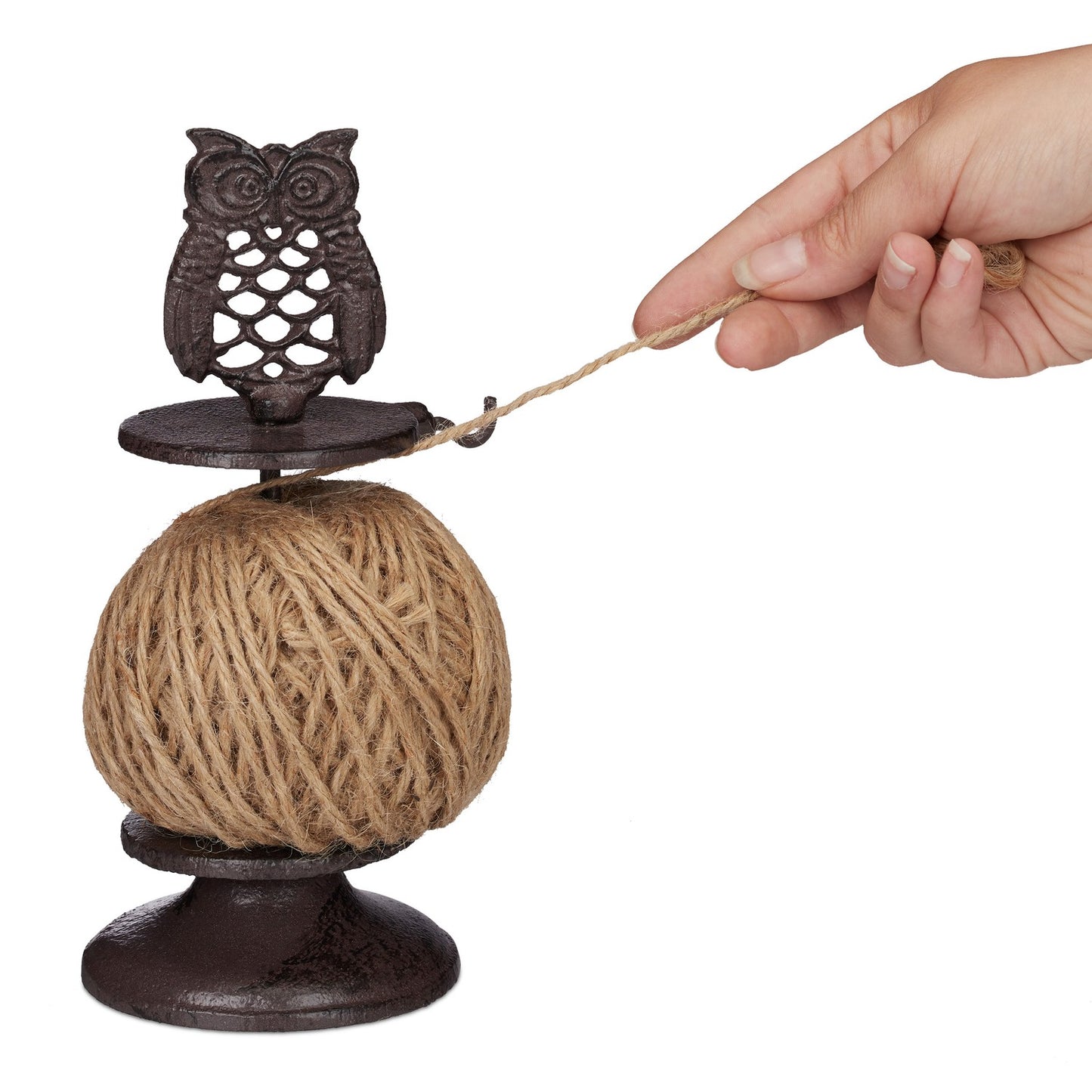 Twine Roll Holder Owl Cast Iron