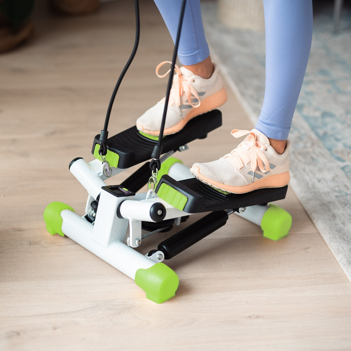 Twist Stepper with Ropes, Green – Compact Fitness Equipment