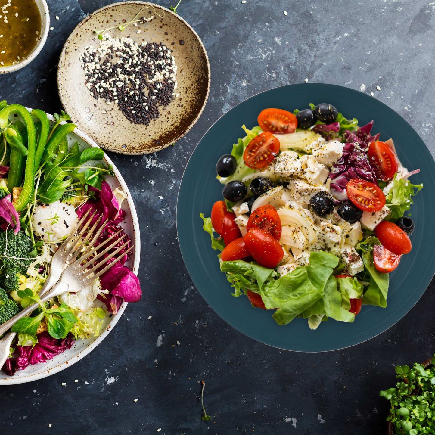 Two-Tone Stainless Steel Serving Bowl