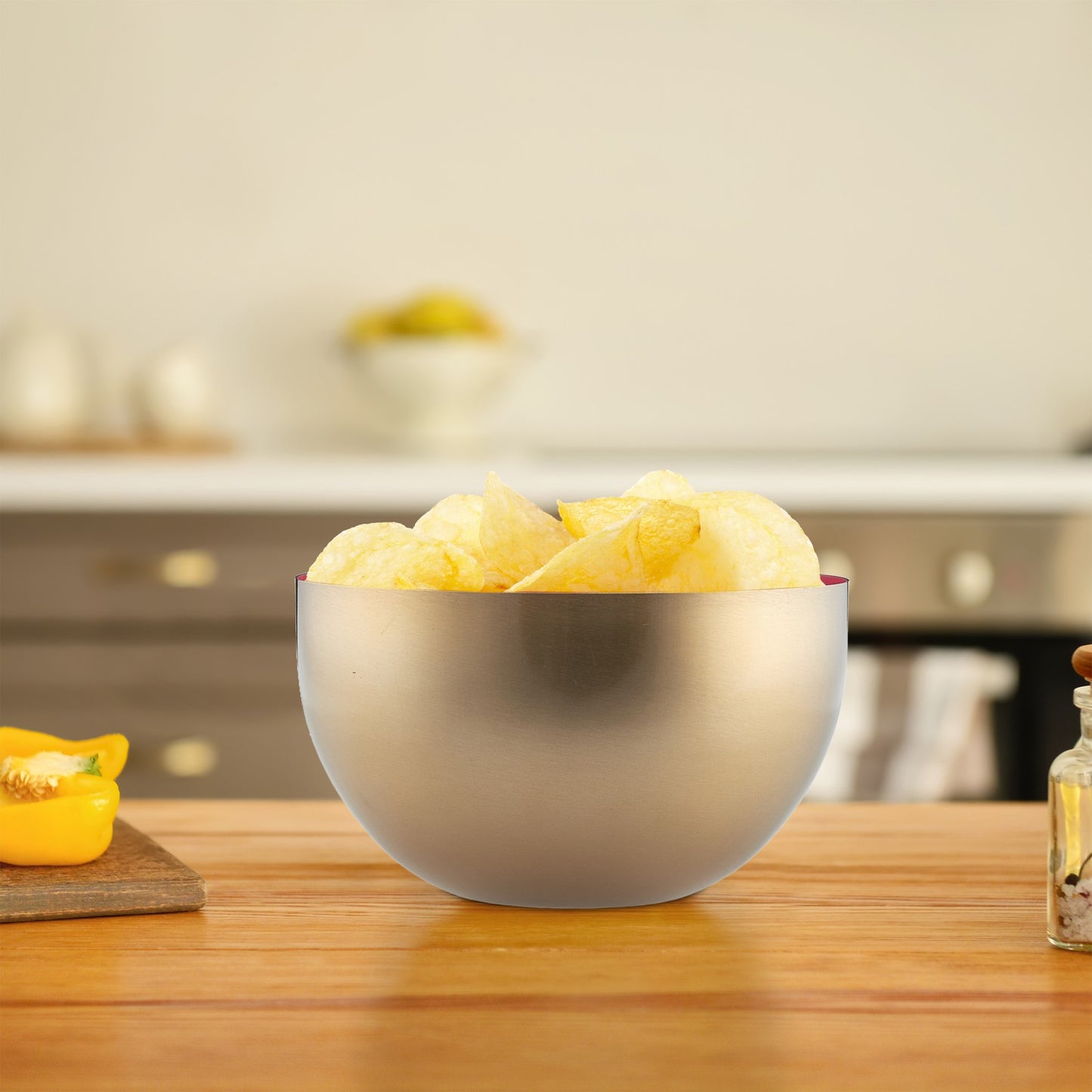Two-Tone Stainless Steel Serving Bowl