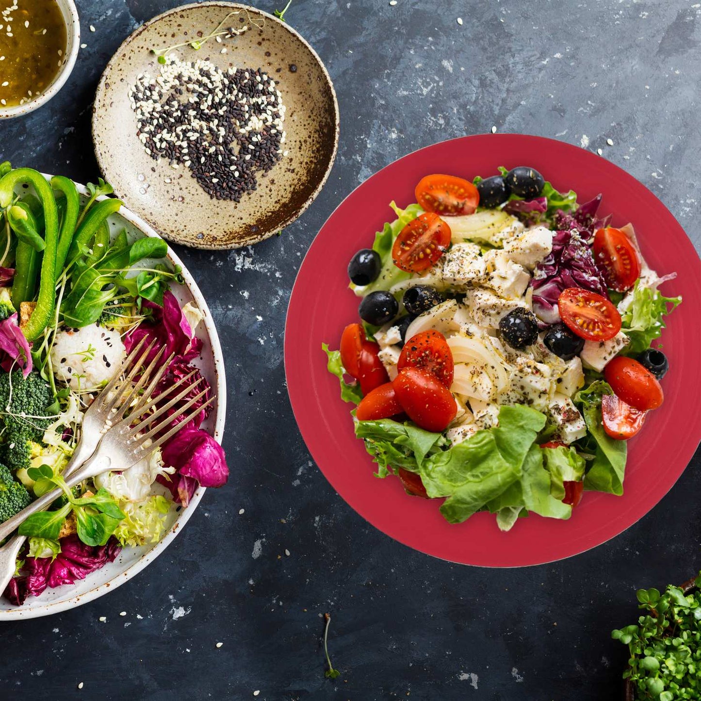 Two-Tone Stainless Steel Serving Bowl