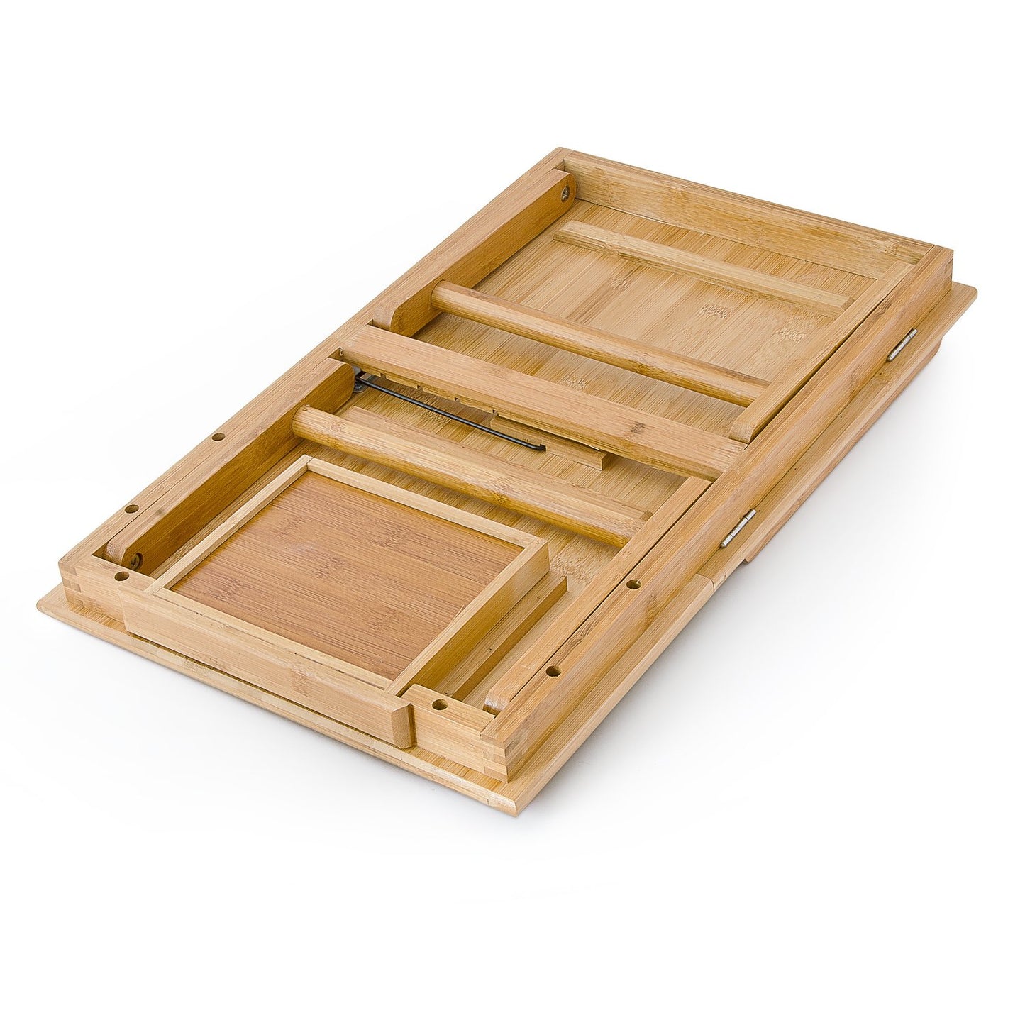 Two-part bamboo bed tray