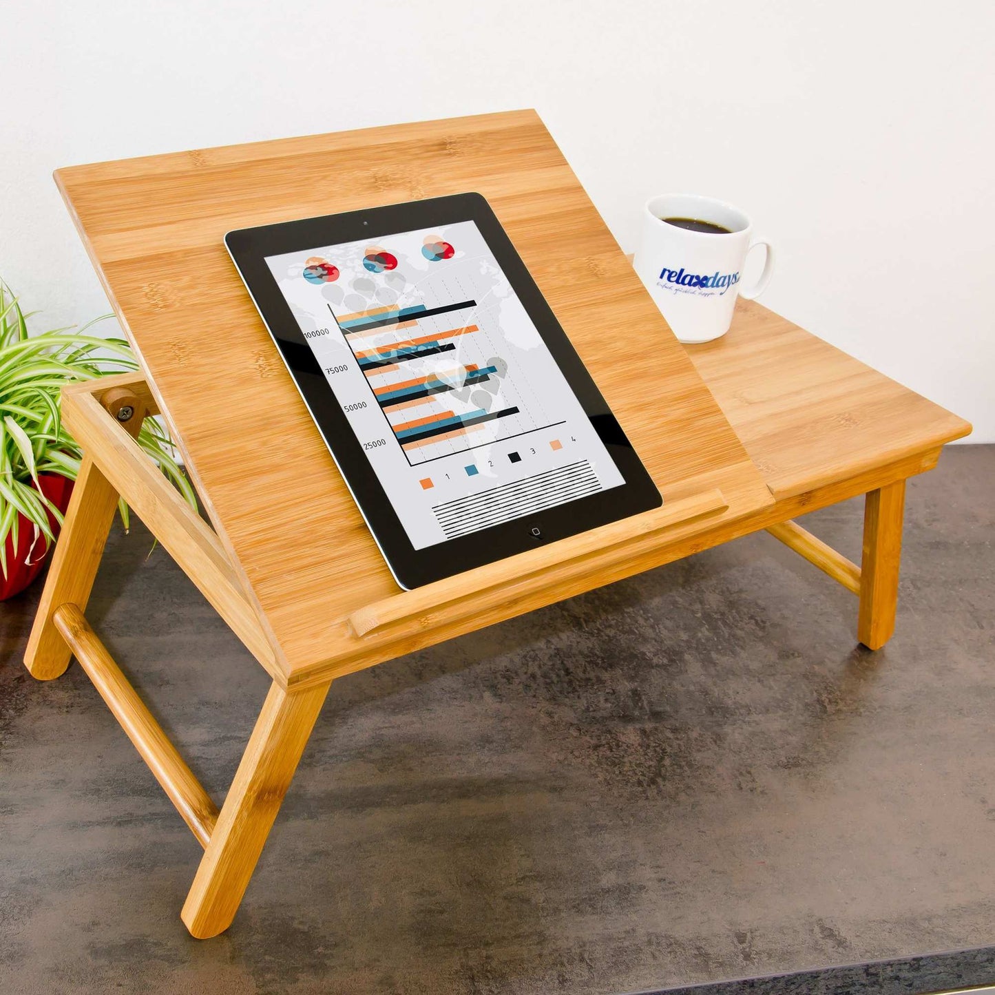 Two-part bamboo bed tray