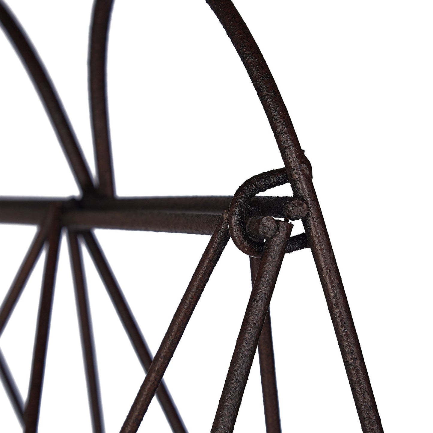 Two-part trellises in rust color, set of 3
