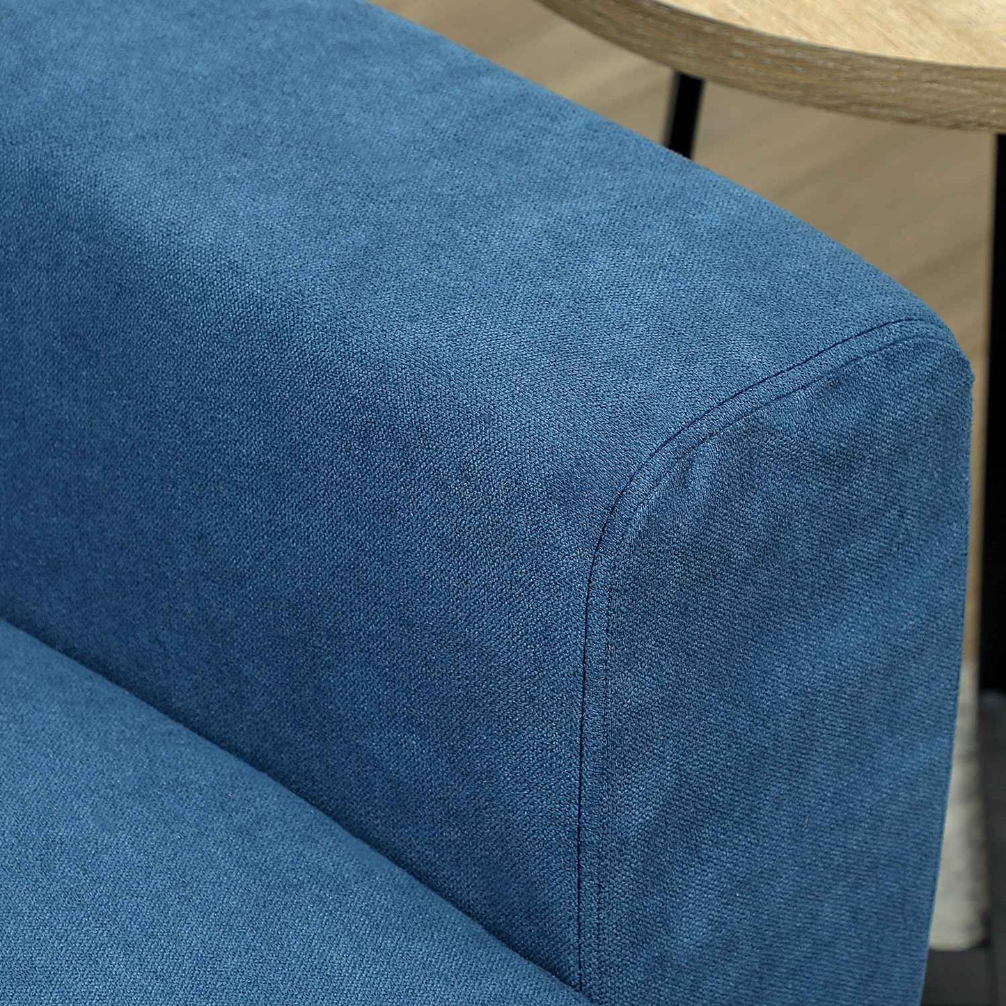 Blue Velvet 2-seater sofa with cushions and deep seat