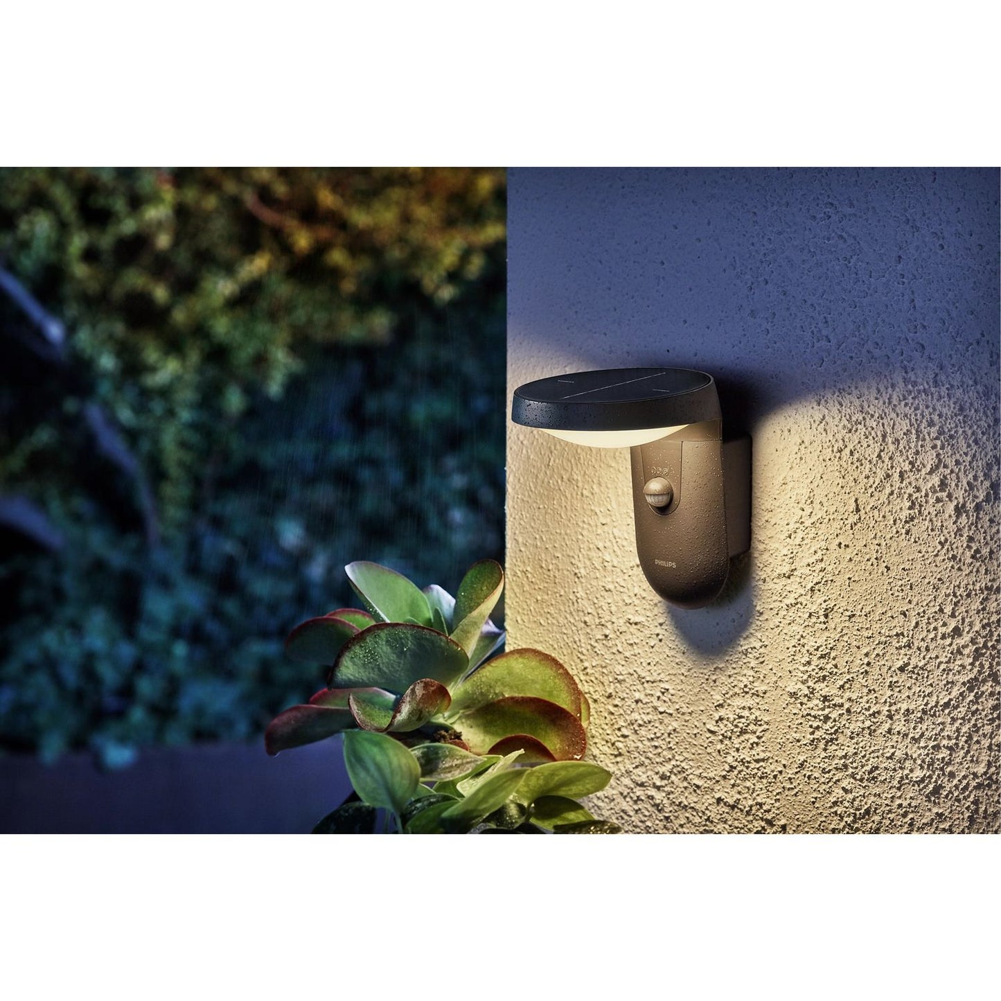 Tyla Wall lamp Solar cell IR sensor Ultra Efficient LED 255lm IP44 Anthracite