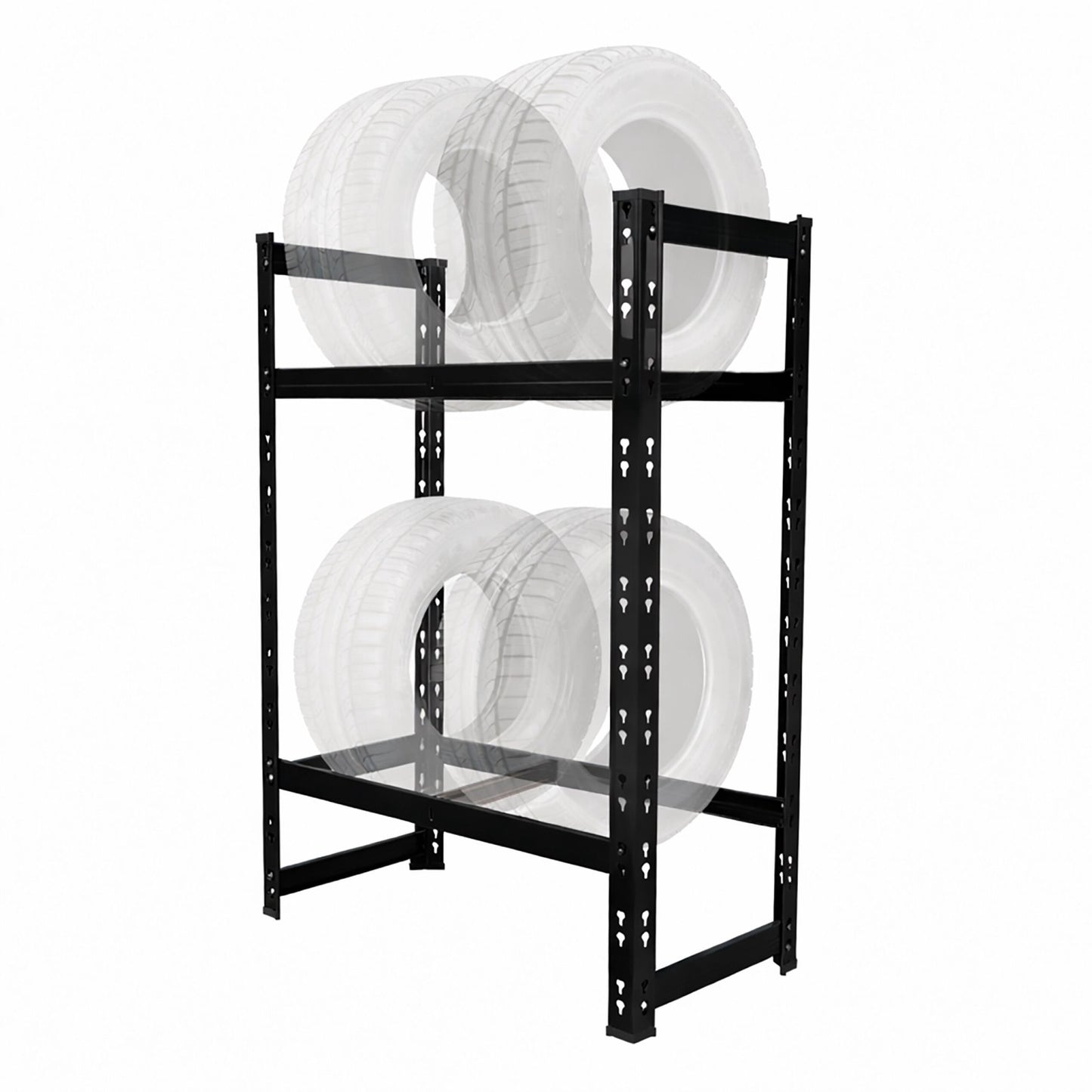 Tyre Rack for 4–6 Tyres, Adjustable Steel Frame