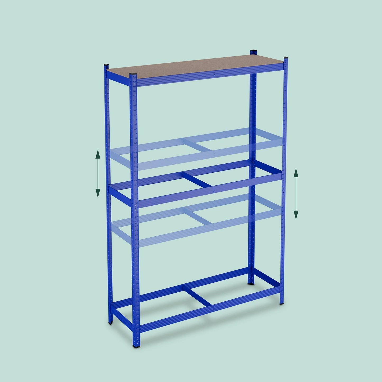 Tyre Rack for 8 Tyres, Adjustable Steel Shelves