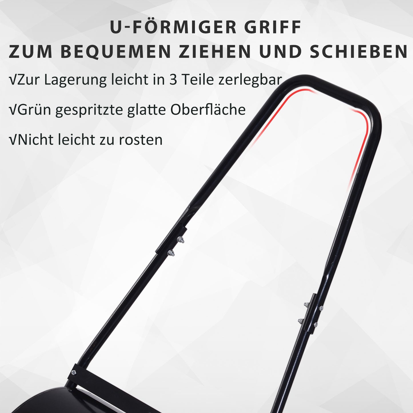 Grass roller 40cm, fillable metal - water/sand, black