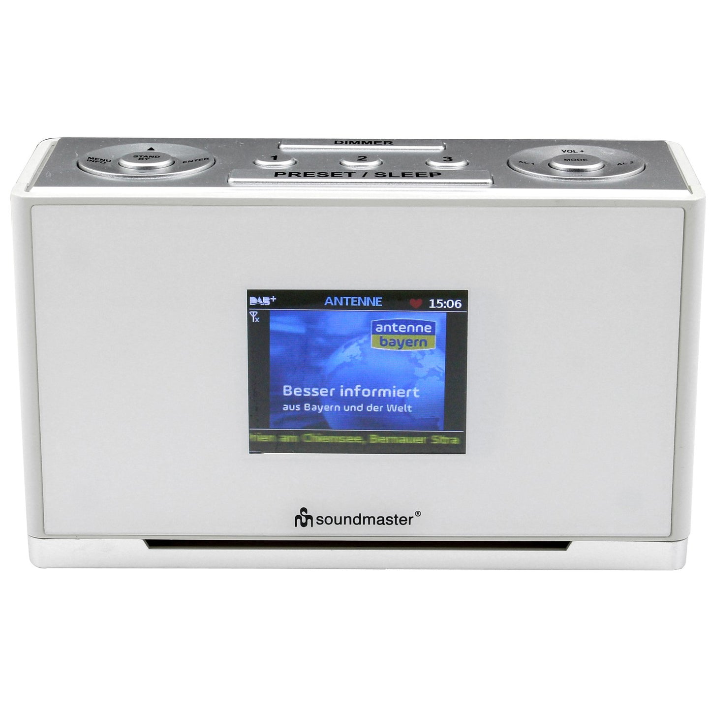 UR240SW DAB+/FM radio with quick dial and clock radio function