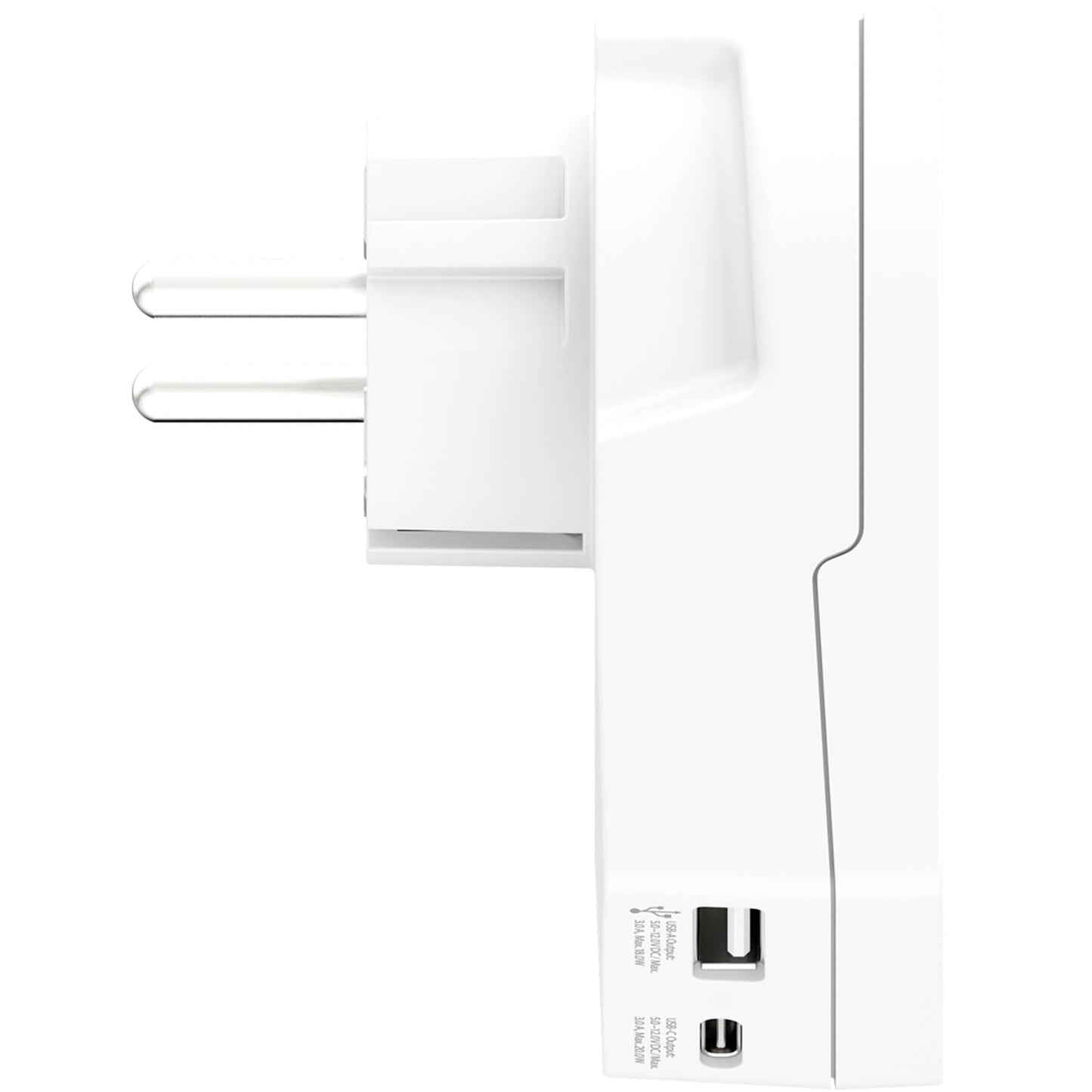 USB-A/USB-C 20W Grounded Adapter for Europe