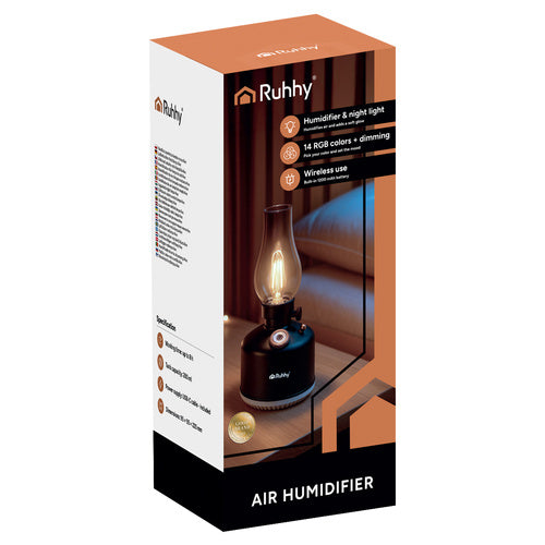 USB Air Humidifier & Night Light, 280ml, 14 RGB LED