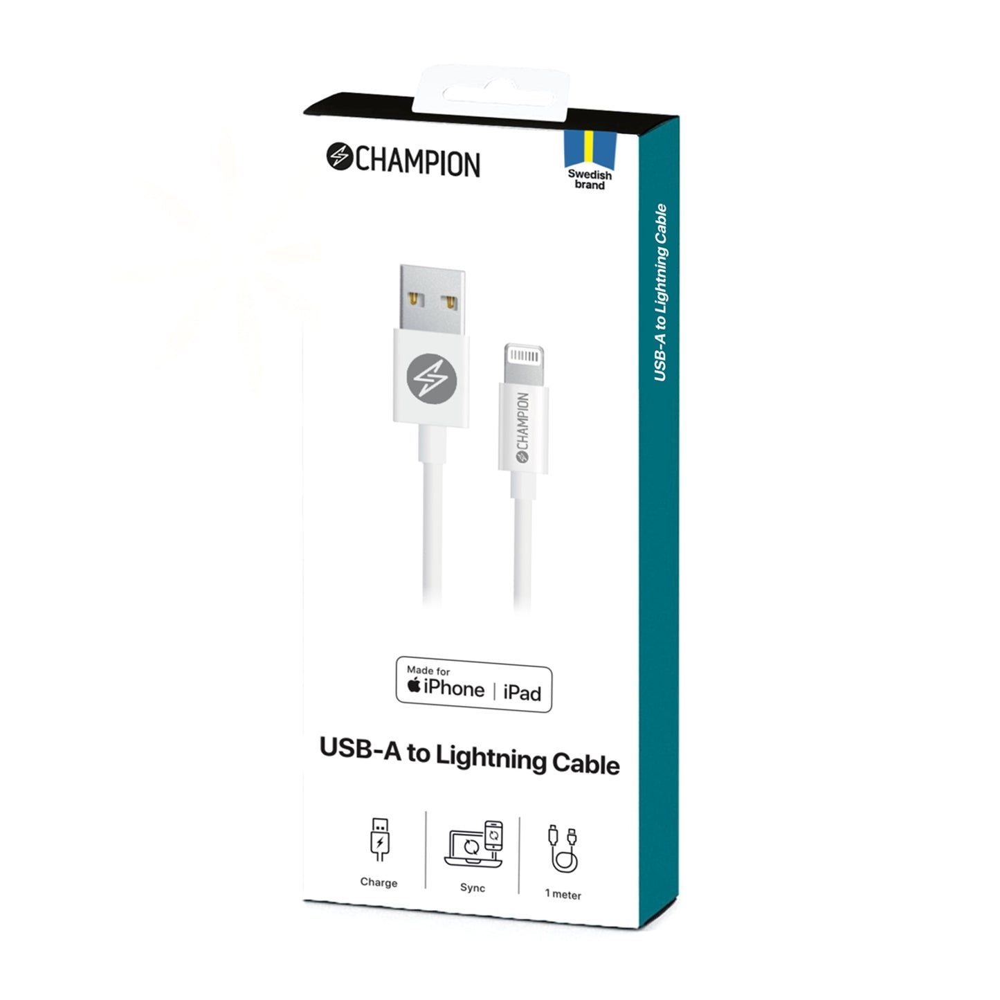 USB-A to Lightning Cable 1m White