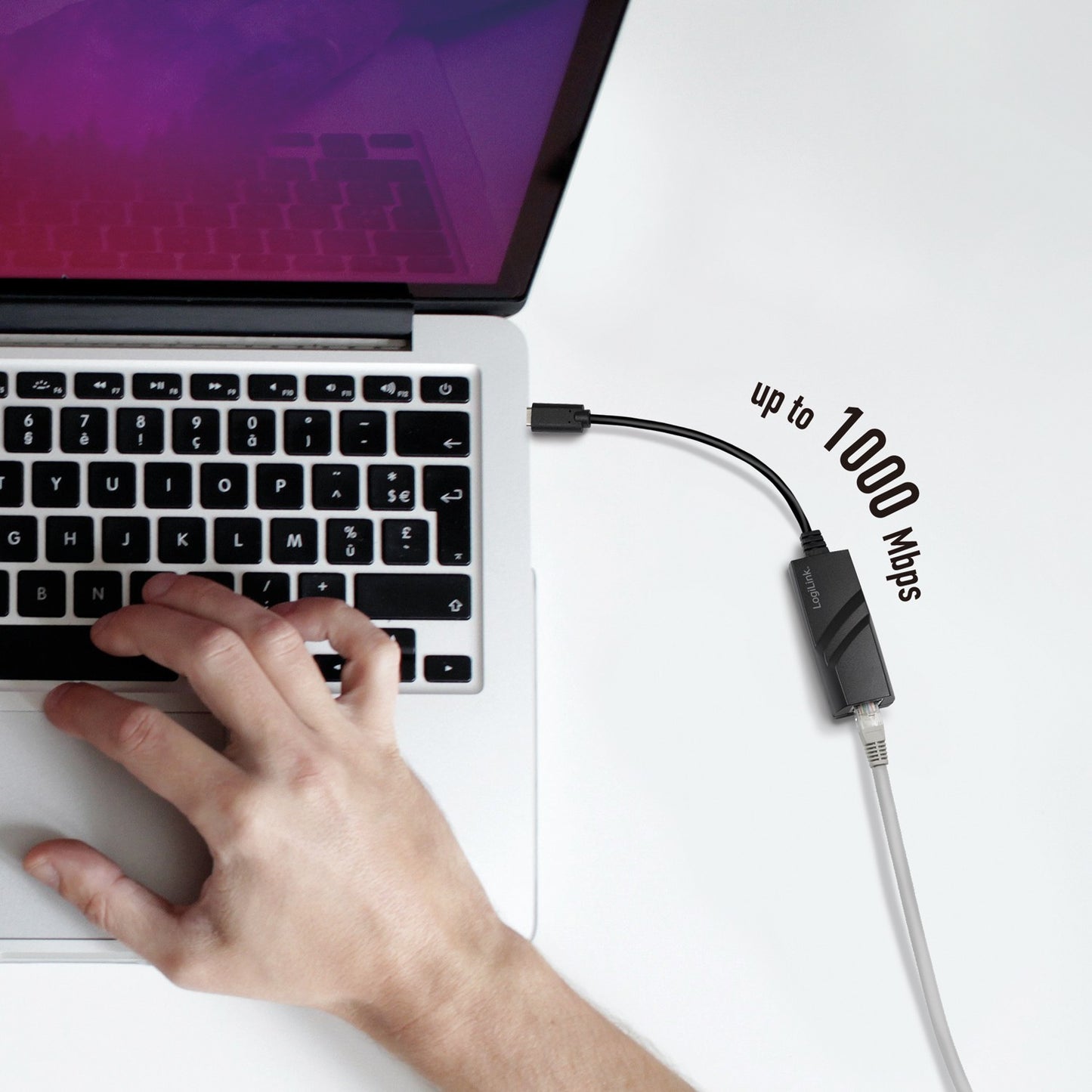 USB-C -> Network socket RJ45 Gigabit