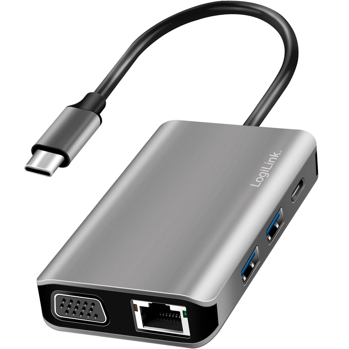 USB-C docking station 7-in-1 HDMI/VGA/RJ45/USB-C 100W PD