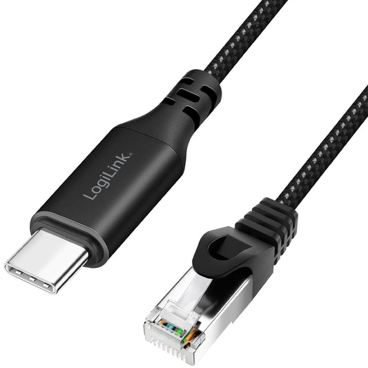 USB-C to RJ45 Ethernet Cable, 1 Gbps, 1m Length