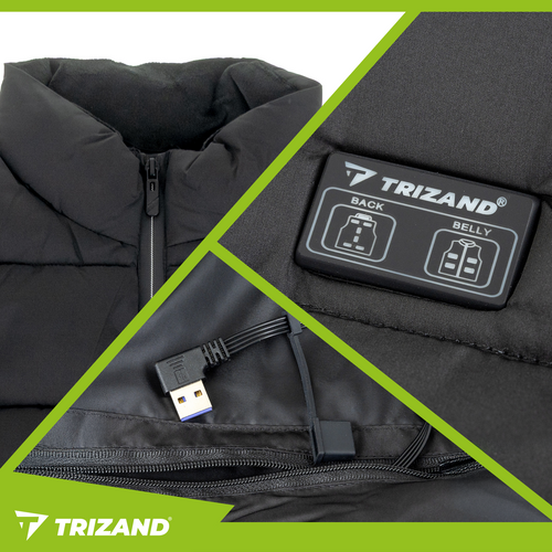 USB Heated Vest, 11 Zones, Unisex XL, 3 Heat Levels