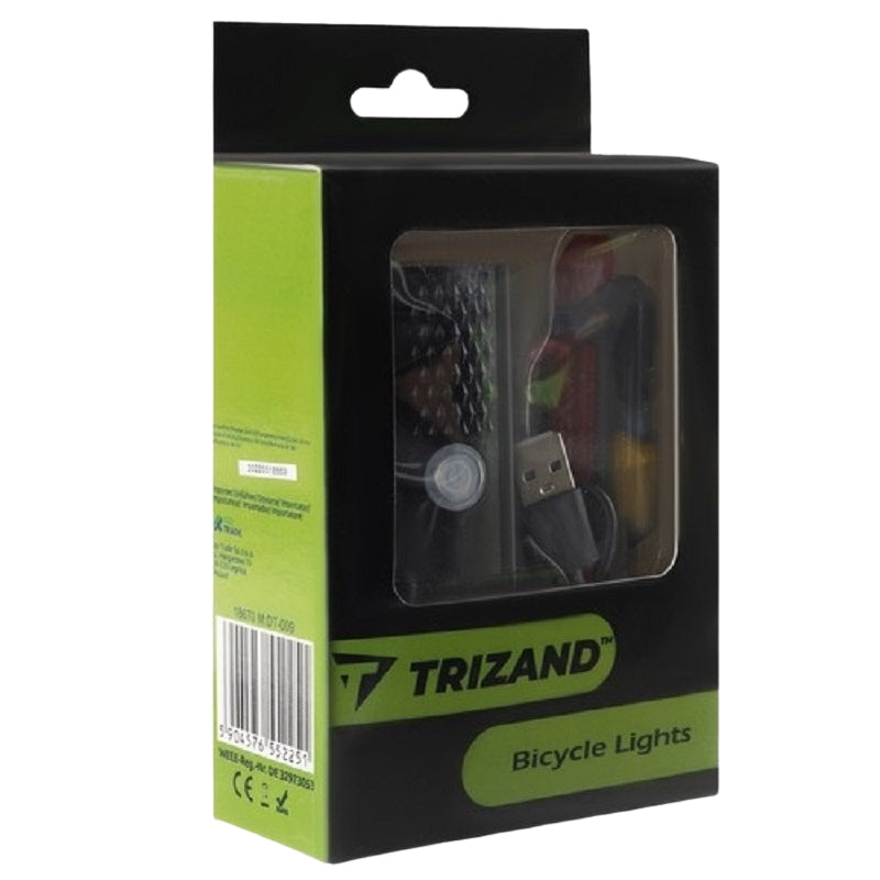 USB LED bicycle light + rear light