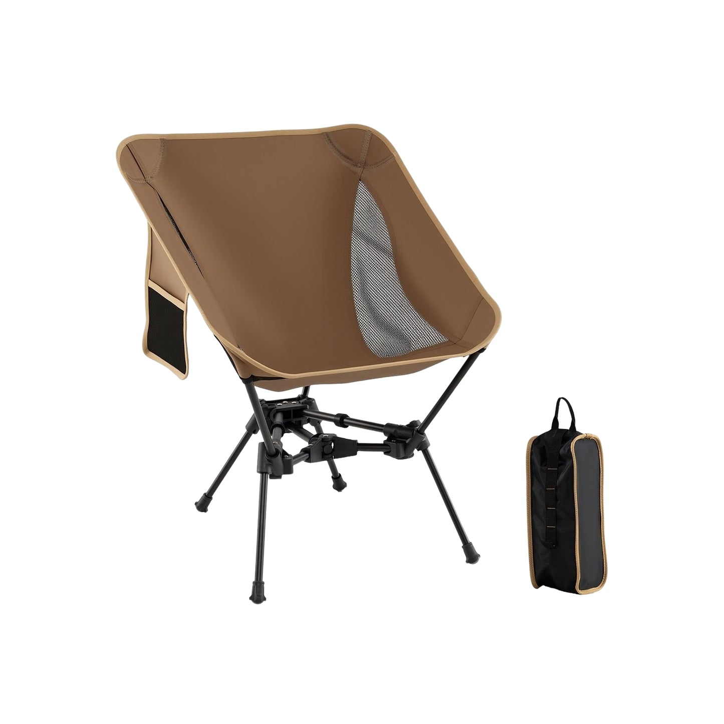 Ultralight Folding Camping Chair with Side Pocket, 150kg Capacity