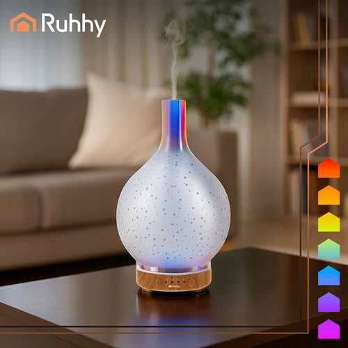 Ultrasonic Aroma Diffuser Humidifier, 200ml, LED Lights