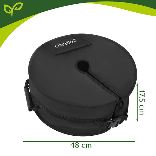 Umbrella Base, 40kg Sand-Filled, Black Oxford Fabric