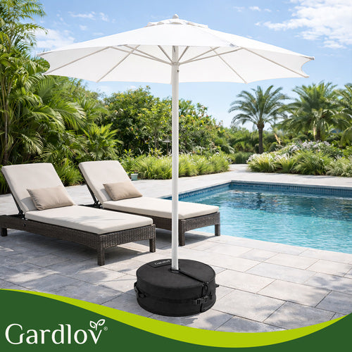 Umbrella Base, 40kg Sand-Filled, Black Oxford Fabric
