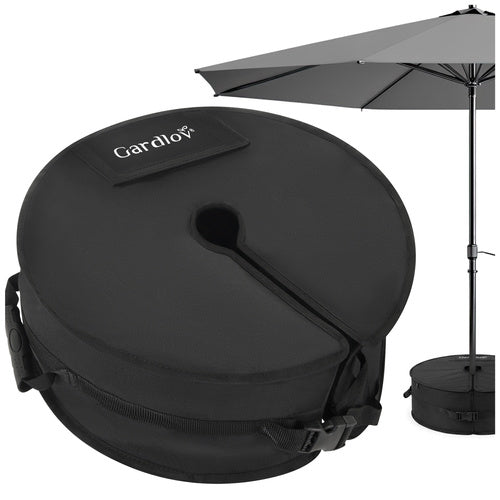 Umbrella Base, 40kg Sand-Filled, Black Oxford Fabric