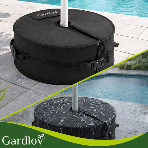 Umbrella Base, 40kg Sand-Filled, Black Oxford Fabric