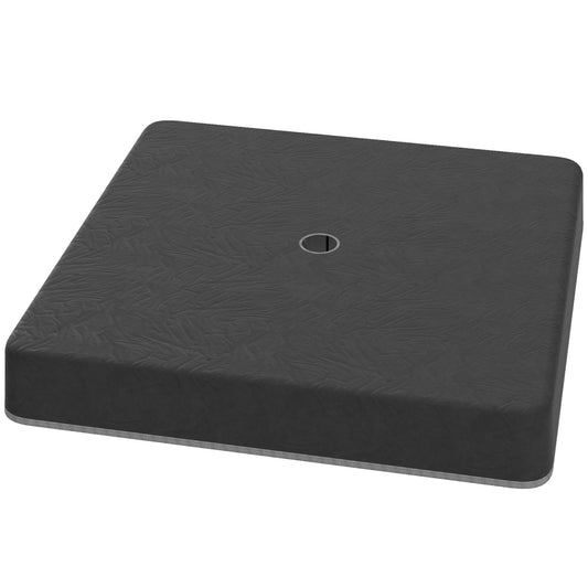 Umbrella Base Weights, Waterproof, Fillable, Black, 89x89x10.5 cm