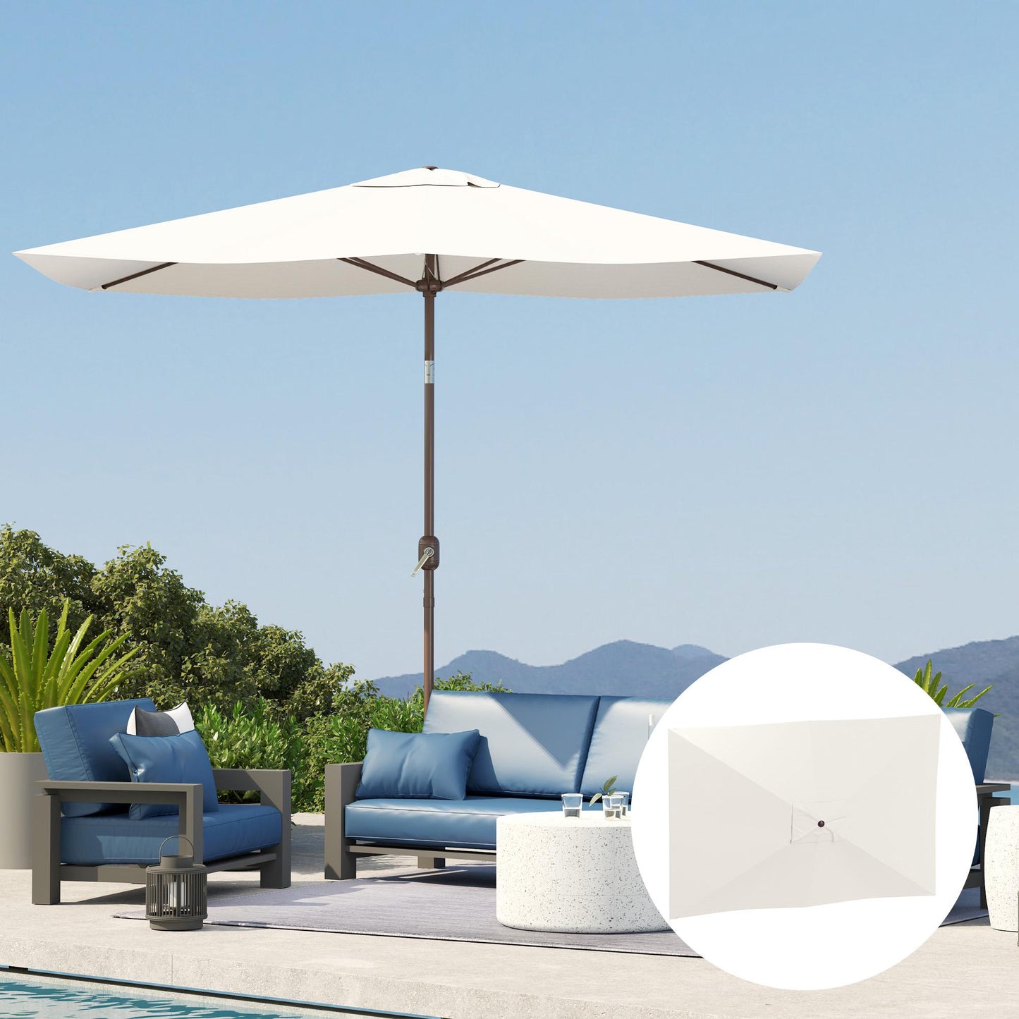 Umbrella Cover for 200x300 cm Frames, UV 50+, Beige