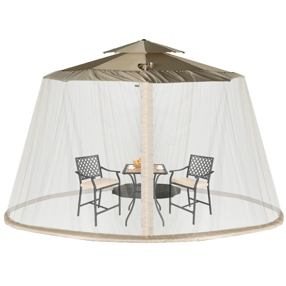 Umbrella Mosquito Net with Double Zipper Doors, 2.5-3m