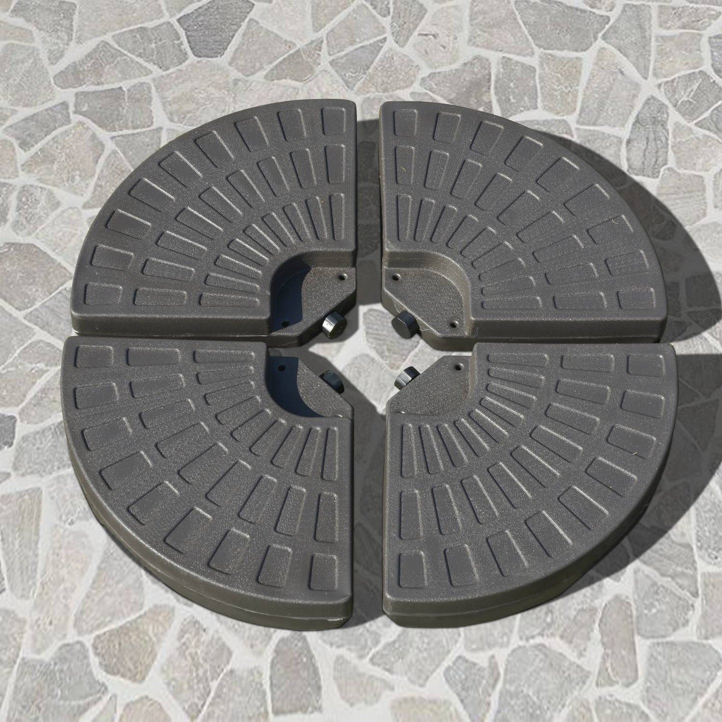 Refillable HDPE umbrella stand, coffee, 17 kg water/25 kg sand