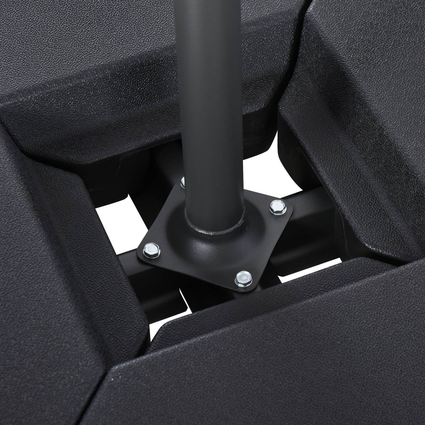 Black HDPE umbrella stand - durable and elegant