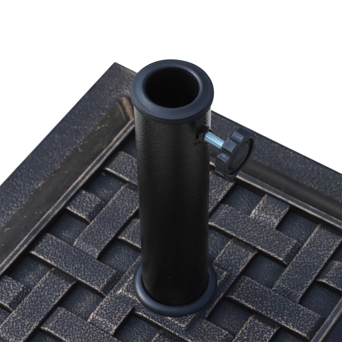 Parasol base in bronze - 9 kg, polyester resin, 38/48 mm