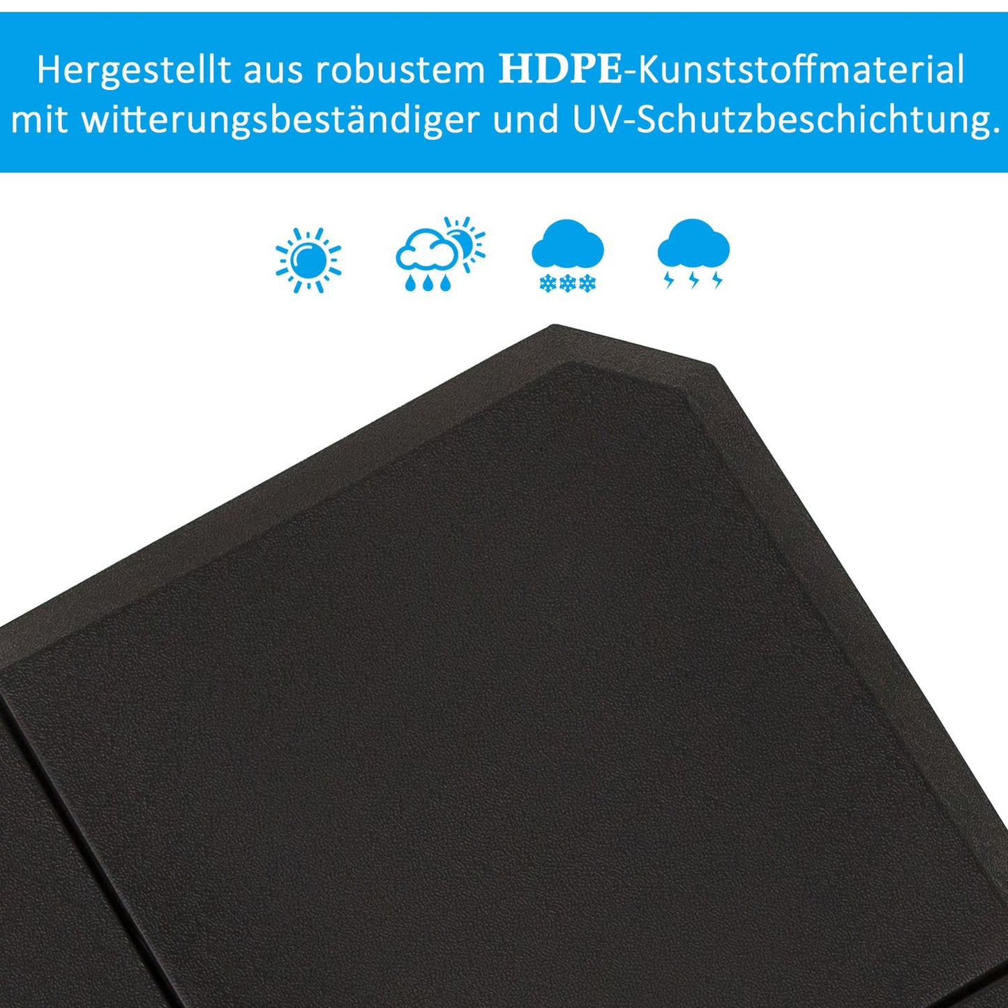 Umbrella stand weights, HDPE, fill with water or sand